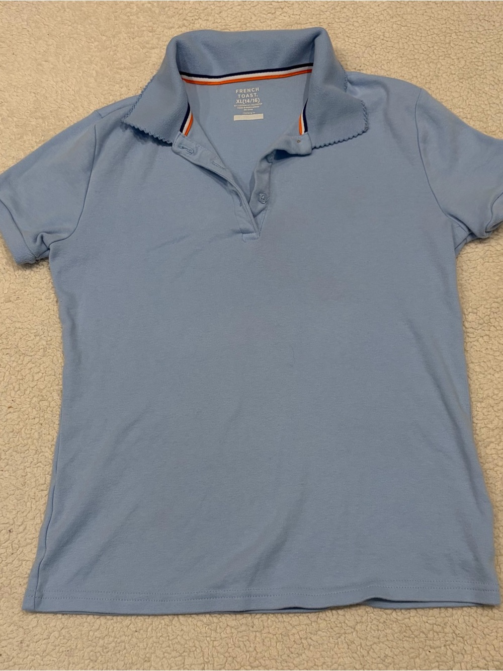 French Toast Light Blue Uniform Polo Shirt